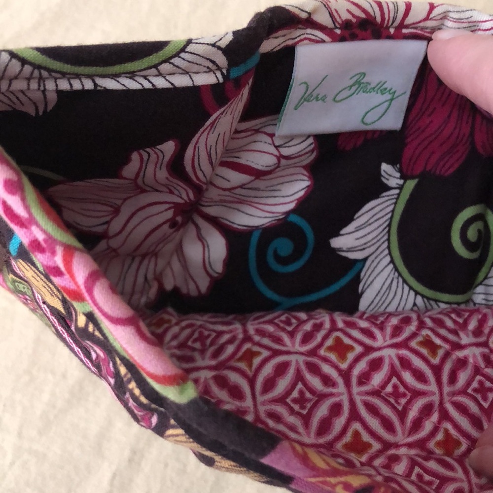 Vera Bradley Wallet Mod Floral Pink Brown Retired Tri Fold - Picture 4 of 6